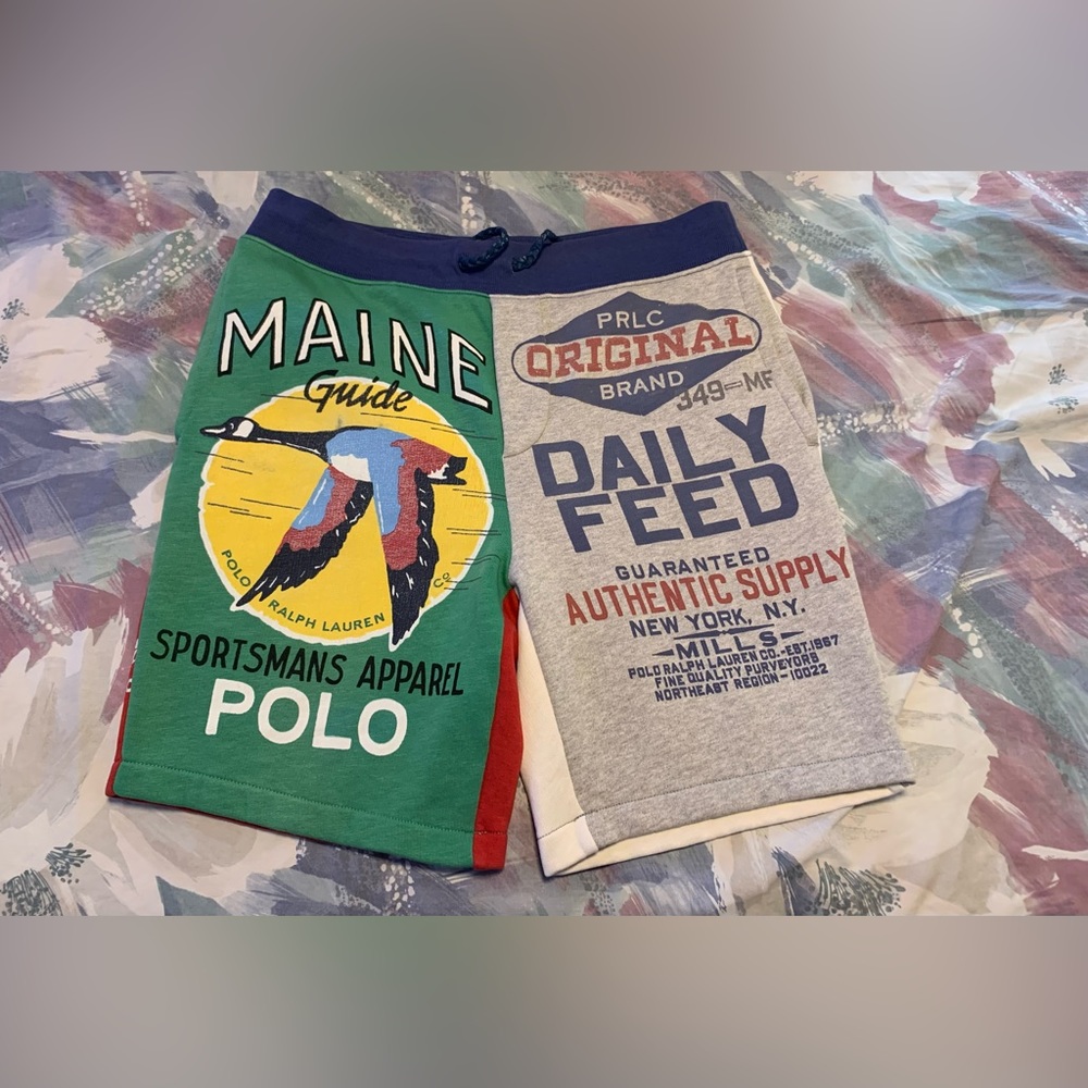 Polo Patchwork Fleece Graphic Short